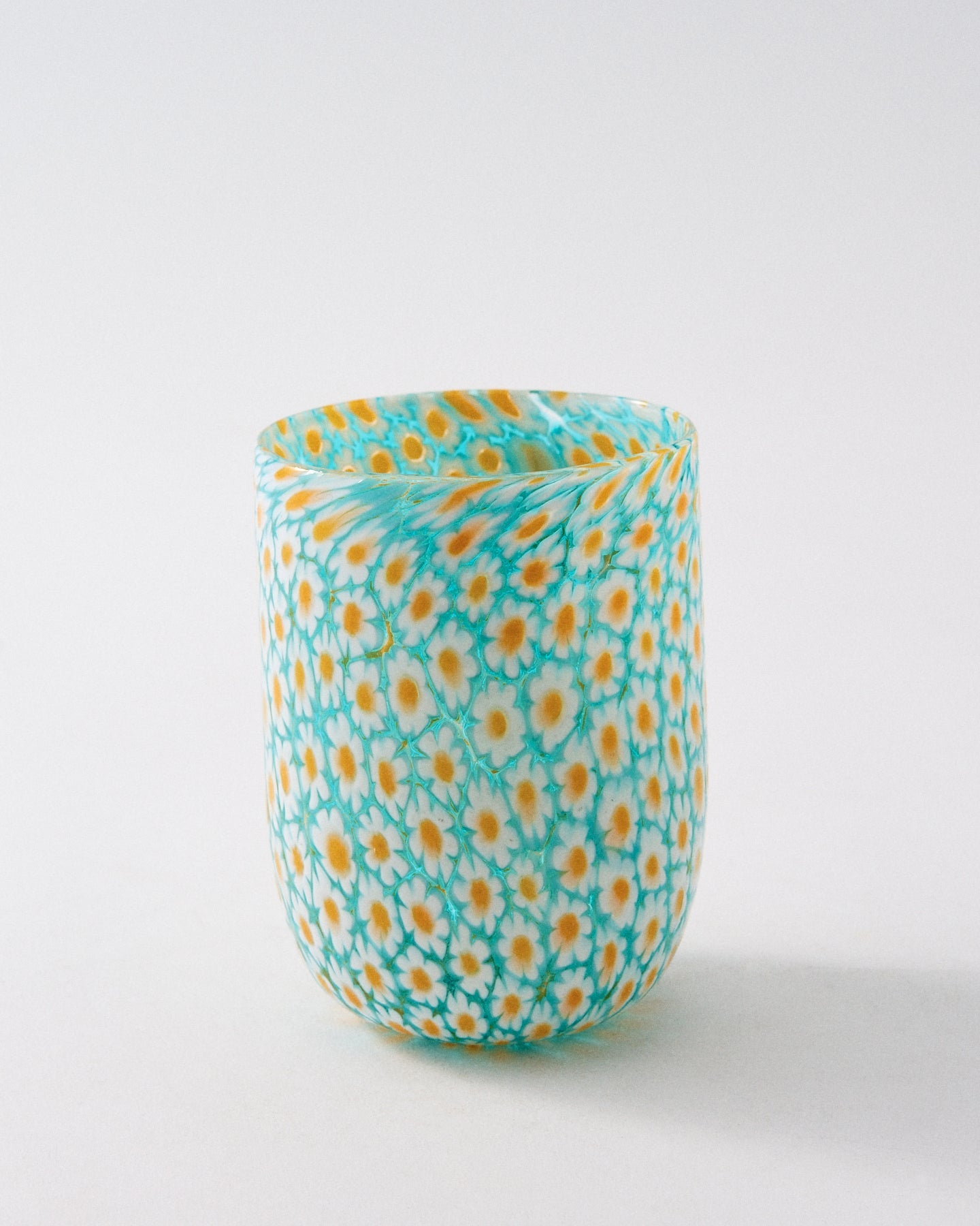 Murano Millefiori Tumbler - Ciano
