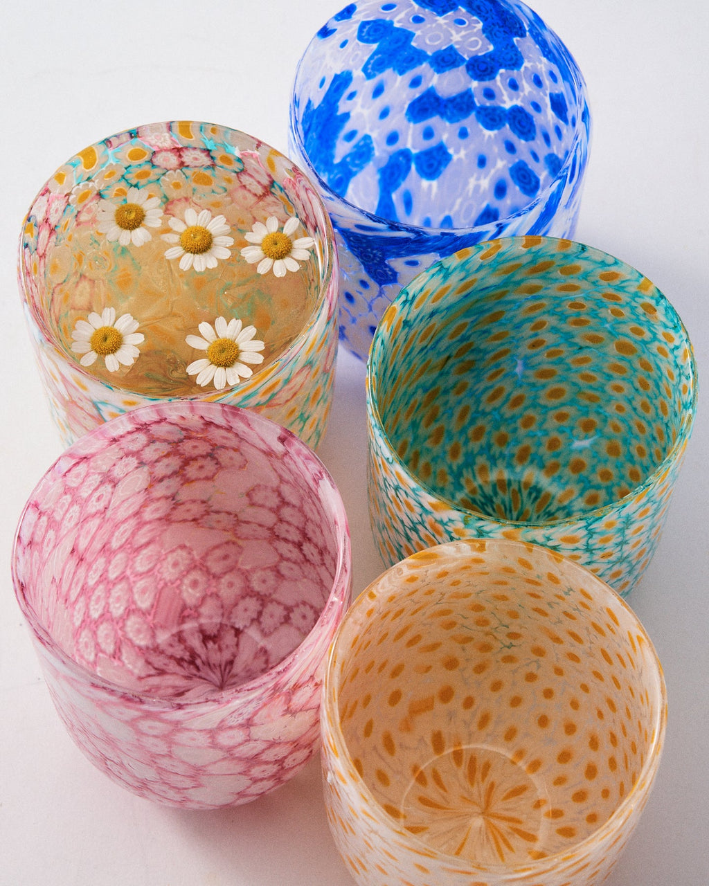 Murano Millefiori Tumbler - Petalo
