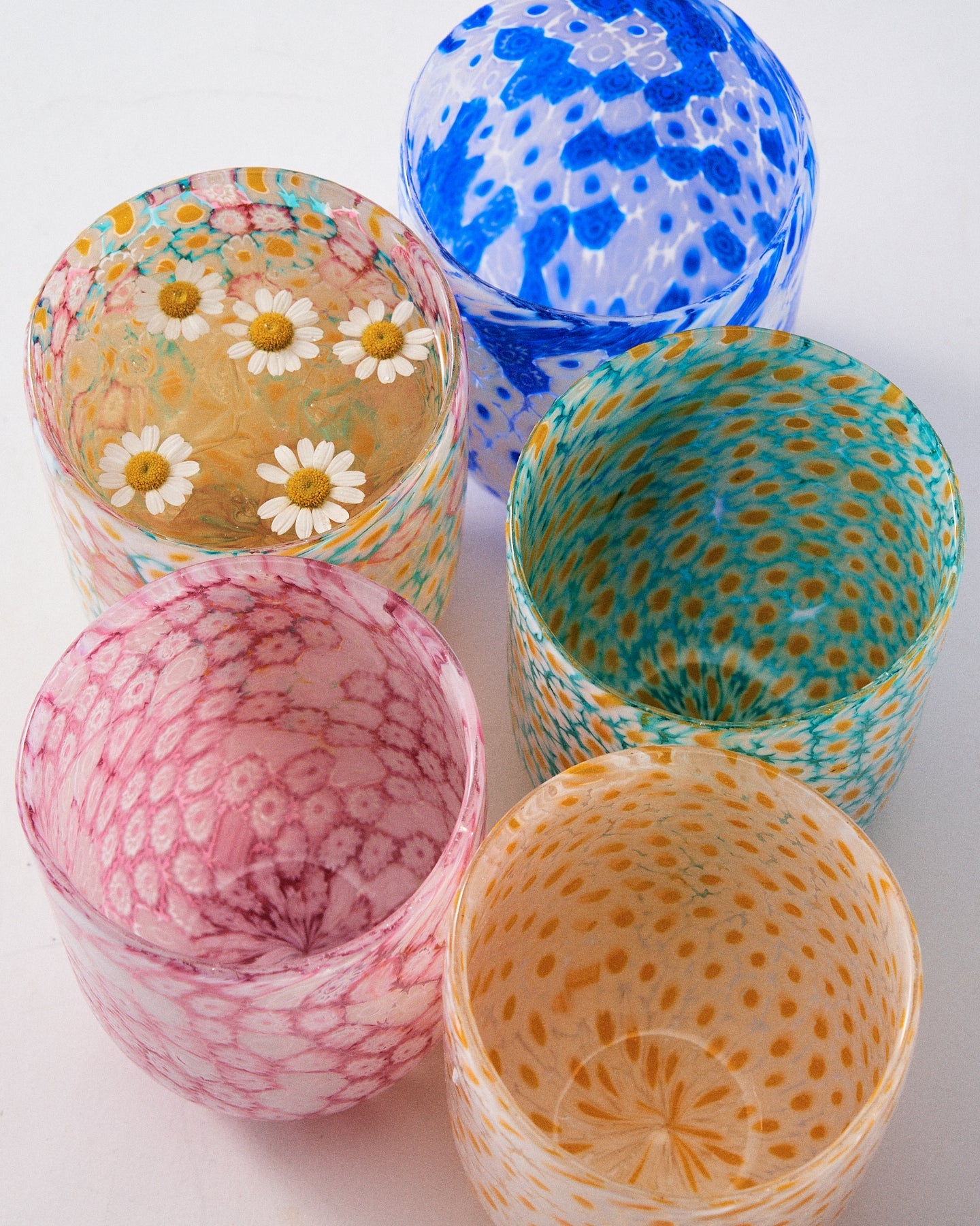 Murano Millefiori Tumbler - Daisy