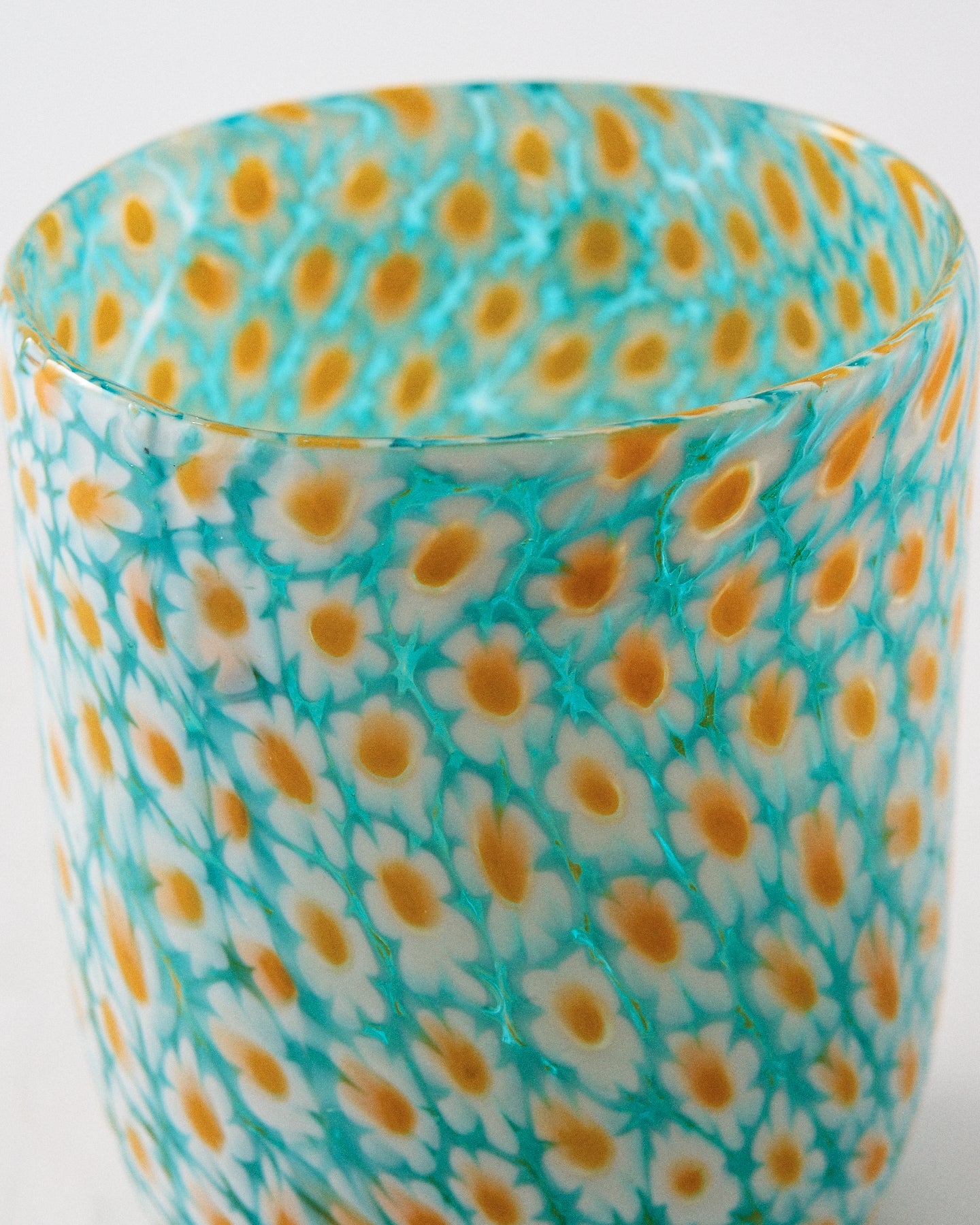 Murano Millefiori Tumbler - Ciano